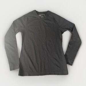 FIGS Womens Seamless Long Sleeve Underscrub Top Black Size Medium  Stretch